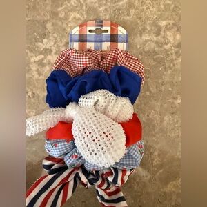 Nicole Miller Patriotic Scrunchies-Pack of 6. NWT
